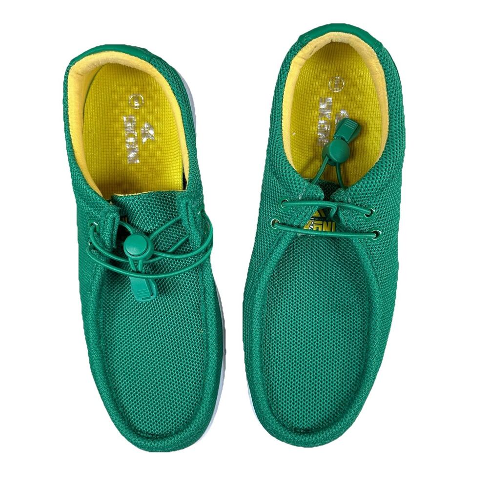 Skoni Men’s Golf Shoes Slip On Green Yellow Size 9 EU 43 EUC